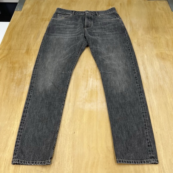 Brunello Cucinelli Jeans Mens 34x31 Leisure Fit Tapered Leg Selvedge Denim Gray - Picture 2 of 15